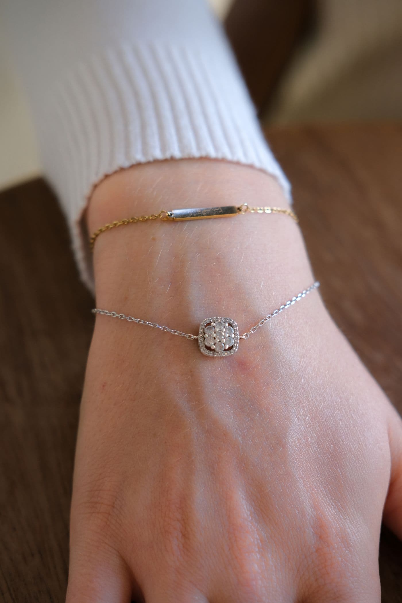 Bracelet Cœur — Argent Massif