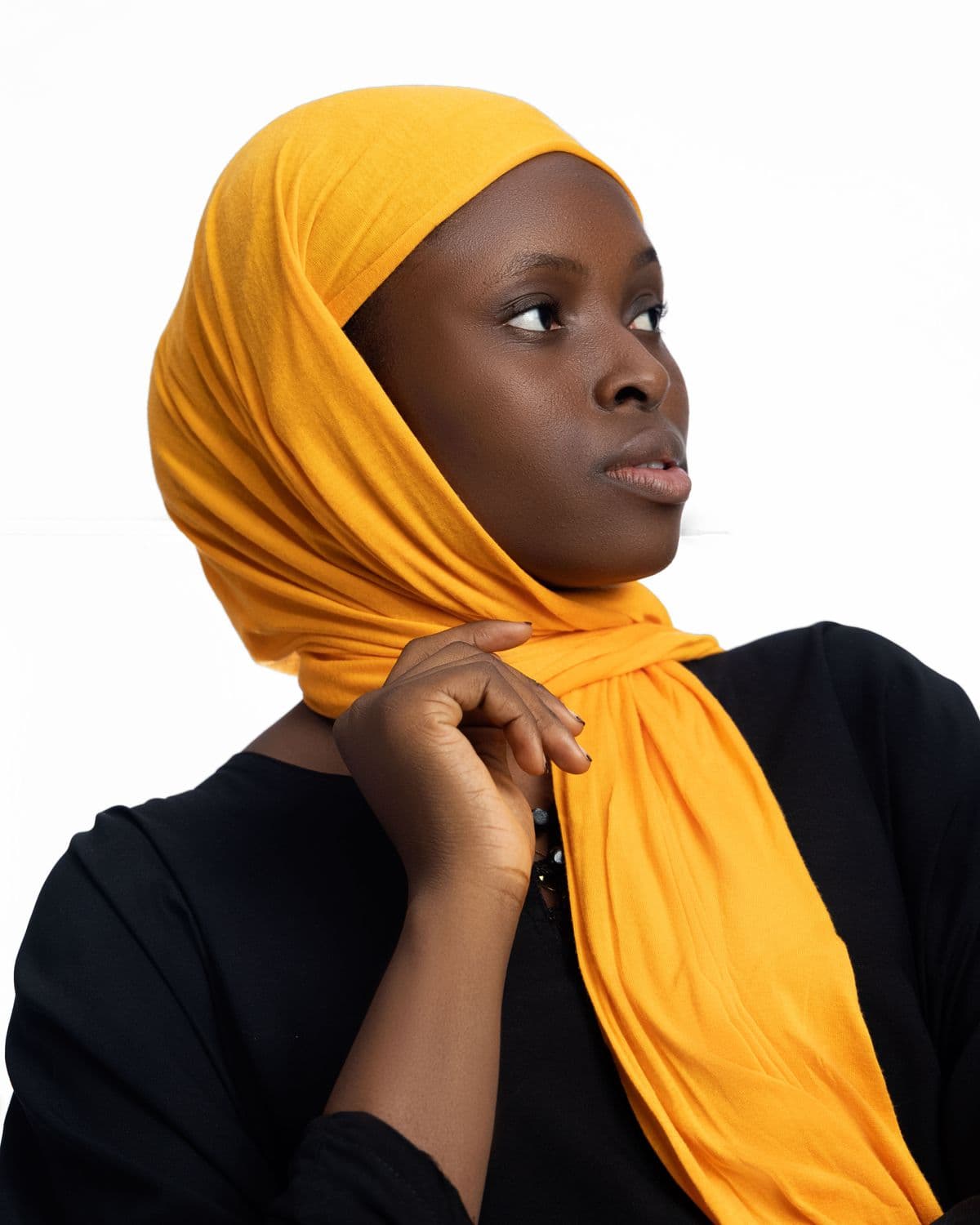 Hijab Mousseline Satinée — Doré